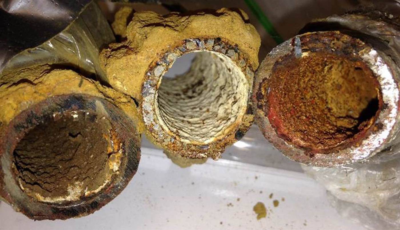 corroded pipes from Flint, Michigan